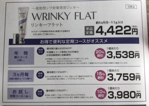 リンキーフラット　値段